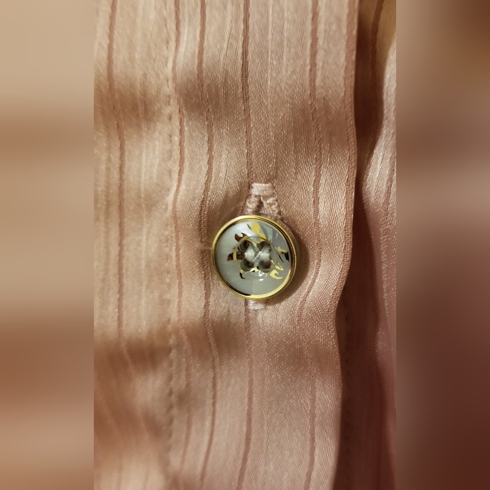 Pink striped button down, S - Picture 3 of 3